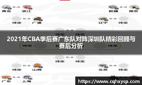 2021年CBA季后赛广东队对阵深圳队精彩回顾与赛后分析