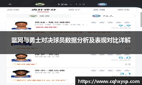 篮网与勇士对决球员数据分析及表现对比详解